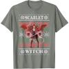 imageMarvel XMen Scarlet Witch Ugly Christmas Sweater TShirtOlive Heather