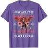 imageMarvel XMen Scarlet Witch Ugly Christmas Sweater TShirtPurple Heather