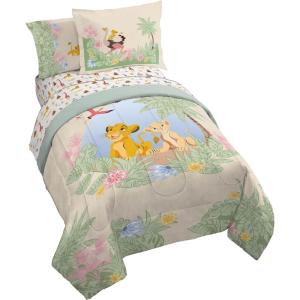 imageJay Franco Comforter Set Includes Sheets and Pillow Covers  Soft and Cozy Bed Set for Stylish Room Decor Blue  The Fantastic Four 5 Piece Twin Size BeddingMulti  Lion King
