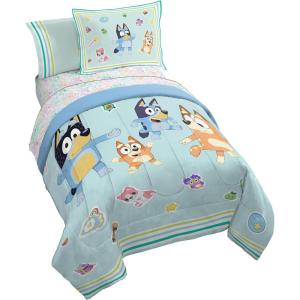 imageJay Franco Comforter Set Includes Sheets and Pillow Covers  Soft and Cozy Bed Set for Stylish Room Decor Blue  The Fantastic Four 5 Piece Twin Size BeddingBlue  Bluey