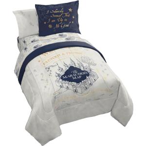 imageJay Franco Comforter Set Includes Sheets and Pillow Covers  Soft and Cozy Bed Set for Stylish Room Decor Blue  The Fantastic Four 5 Piece Twin Size BeddingBeige  Harry Potter