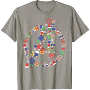 imageMarvel Avengers A Logo Symbol Holiday Christmas Icons TShirtSlate Grey