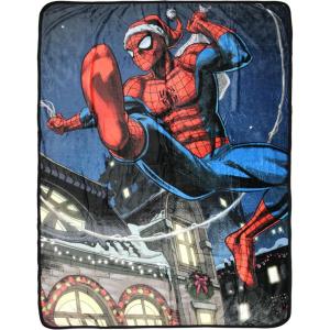 imageMarvel Comics SpiderMan Christmas Spidey Santa Holiday Throw Blanket 46quotx60quot Soft Fleece Throw Blanket for Bed Couch