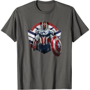 imageMarvel The Falcon the Winter Soldier Captain America Strong TShirtAsphalt Grey