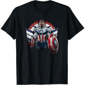 imageMarvel The Falcon the Winter Soldier Captain America Strong TShirtBlack