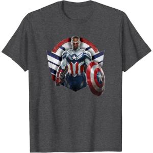 imageMarvel The Falcon the Winter Soldier Captain America Strong TShirtDark Heather Grey