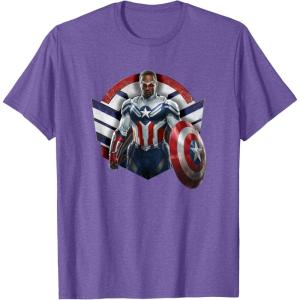 imageMarvel The Falcon the Winter Soldier Captain America Strong TShirtPurple Heather