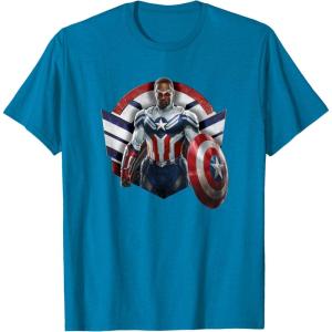imageMarvel The Falcon the Winter Soldier Captain America Strong TShirtSapphire Blue