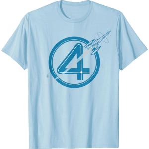 imageMarvel The Fantastic Four First Steps Spacecraft quot4quot Logo TShirtBaby Blue