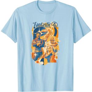 imageMarvel The Fantastic Four First Steps Teamup Distressed TShirtBaby Blue