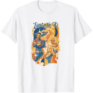 imageMarvel The Fantastic Four First Steps Teamup Distressed TShirtWhite