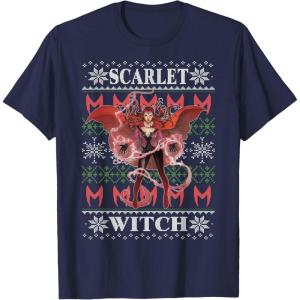imageMarvel XMen Scarlet Witch Ugly Christmas Sweater TShirtNavy Blue