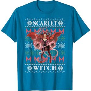 imageMarvel XMen Scarlet Witch Ugly Christmas Sweater TShirtSapphire Blue