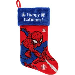 imageRuz Marvel SpiderMan 20quot Applique Christmas Stocking Gift Holder for Stocking Stuffers Indoor Home Decor and Holiday Decoration RedSpiderman
