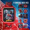 imageAccutime Marvel SpiderMan Red Educational Touchscreen Smart Watch Toy for Boys Girls Toddlers  Selfie Cam Learning Games Alarm Calculator Pedometer and More Model SPD4588AZRedBlack