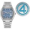 imageCitizen Mens EcoDrive The Fantastic 4 SilverTone Super Titanium Watch Blue Dial DayDate Model AW013166W