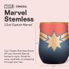 imageCorkcicle Stemless Insulated Wine Glass Tumbler  Keeps Beverages Cold 6 Hours ampamp Hot 3 Hours  Stainless Steel  EasyGrip  Summer Drinkware Gift  Keeps Drinks Ice Cold  12 oz  SpiderManCaptain Marvel