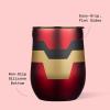 imageCorkcicle Stemless Insulated Wine Glass Tumbler  Keeps Beverages Cold 6 Hours ampamp Hot 3 Hours  Stainless Steel  EasyGrip  Summer Drinkware Gift  Keeps Drinks Ice Cold  12 oz  SpiderManIronman