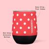 imageCorkcicle Stemless Insulated Wine Glass Tumbler  Keeps Beverages Cold 6 Hours ampamp Hot 3 Hours  Stainless Steel  EasyGrip  Summer Drinkware Gift  Keeps Drinks Ice Cold  12 oz  SpiderManMinnie Mouse Red Polka Dot