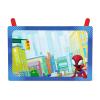 imageDelta Children  Marvel Spidey and His Amazing Friends 4Piece Toddler RoominaBox Set  Includes Sleep and Play Toddler Bed Table 1 Chair and Fabric Toy Box BlueRedMarvel Spidey and His Amazing Friends