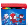imageDelta Children  Marvel Spidey and His Amazing Friends 4Piece Toddler RoominaBox Set  Includes Sleep and Play Toddler Bed Table 1 Chair and Fabric Toy Box BlueRedMarvel Spidey and His Amazing Friends