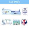 imageDelta Children  Marvel Spidey and His Amazing Friends 4Piece Toddler RoominaBox Set  Includes Sleep and Play Toddler Bed Table 1 Chair and Fabric Toy Box BlueRedBluey