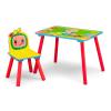 imageDelta Children  Marvel Spidey and His Amazing Friends 4Piece Toddler RoominaBox Set  Includes Sleep and Play Toddler Bed Table 1 Chair and Fabric Toy Box BlueRedCocomelon