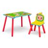 imageDelta Children  Marvel Spidey and His Amazing Friends 4Piece Toddler RoominaBox Set  Includes Sleep and Play Toddler Bed Table 1 Chair and Fabric Toy Box BlueRedCocomelon