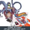 imageHot Wheels Toy Car Track Set RacerVerse SpiderMans WebSlinging Speedway Competitive Race with 2 DieCast Vehicles SpiderMan ampamp Black PantherTrack Set