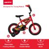imageHuffy Disney and Marvel 1216 Inch Boys Bike for Kids Multiple Color Options and Designs Available Ideal for Ages 3 Years Old Removable Training Wheels Adjustable Seat Simple Coaster Brake12 Lightning Mcqueen  Red