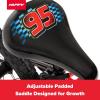imageHuffy Disney and Marvel 1216 Inch Boys Bike for Kids Multiple Color Options and Designs Available Ideal for Ages 3 Years Old Removable Training Wheels Adjustable Seat Simple Coaster Brake16 Lightning Mcqueen  Black