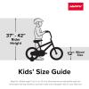 imageHuffy Disney and Marvel 1216 Inch Boys Bike for Kids Multiple Color Options and Designs Available Ideal for Ages 3 Years Old Removable Training Wheels Adjustable Seat Simple Coaster Brake12 Lightning Mcqueen  Red