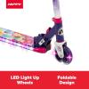 imageHuffy Disney and Marvel Light Up Kids Inline Scooters Multiple Color Options LED Lights Ages 5 Years Old Adjustable Handlebar Durable Steel Frame Foldable GirlsBoys 2WheelsPurple Princess