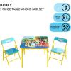 imageIdea Nuova Marvel Spiderman 3 Piece Childrens Activity Square Table and Chair Set Ages 3 NN201039Bluey