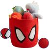 imageIdea Nuova Marvel Spiderman Rope Storage Basket  10 x 10 Figural Organizer Bin Soft ampamp Durable for Kids Room Toys Laundry or Nursery DcorSpiderman