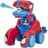 imageMARVEL Spidey and His Amazing Friends SpideyRex Racer  8Inch Vehicle with Sounds that Transforms from Vehicle Into Dinosaur