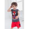 imageMarvel Avengers SpiderMan 3 Piece Outfit Set TShirt Tank Top ShortsBlack Red Grey