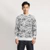 imageMarvel Mens Spiderman Classic Ink Spider Comic Pullover Crew FleeceWhite