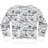 imageMarvel Mens Spiderman Classic Ink Spider Comic Pullover Crew FleeceWhite