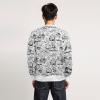 imageMarvel Mens Spiderman Classic Ink Spider Comic Pullover Crew FleeceWhite