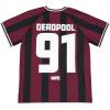 imageMarvel Mesh Soccer Jersey Athletic VNeck TShirt Adult Sizes XSmall  2XLRed  Deadpool