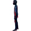 imageMarvel Miles Morales SpiderMan Official Youth Deluxe Zentai Costume  Stretch Spandex with Hidden Zippers and Wrist SlitsL 1214