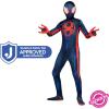 imageMarvel Miles Morales SpiderMan Official Youth Deluxe Zentai Costume  Stretch Spandex with Hidden Zippers and Wrist SlitsL 1214