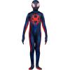 imageMarvel Miles Morales SpiderMan Official Youth Deluxe Zentai Costume  Stretch Spandex with Hidden Zippers and Wrist SlitsS 57
