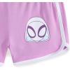 imageMarvel SpiderGwen Ghost Spider Girls Mix ampamp Match 5 Piece Outfit Set with 2 Tops Leggings Shorts ampamp Scrunchie for ToddlersWhitePurple