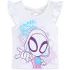 imageMarvel SpiderGwen Ghost Spider Girls Mix ampamp Match 5 Piece Outfit Set with 2 Tops Leggings Shorts ampamp Scrunchie for ToddlersWhitePurple