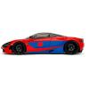 imageMarvel SpiderMan 124 McLaren 720S DieCast Car ampamp 275quot Miles Morales Figure Toys for Kids and Adults