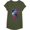 imageMarvel SpiderMan Across the SpiderVerse Miles and Gwen TShirtOlive Green