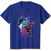 imageMarvel SpiderMan Across the SpiderVerse Miles and Gwen TShirtRoyal Blue