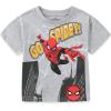 imageMarvel SpiderMan Boys 4 Piece Mix and Match Tshirts and Shorts Set for ToddlersGrey
